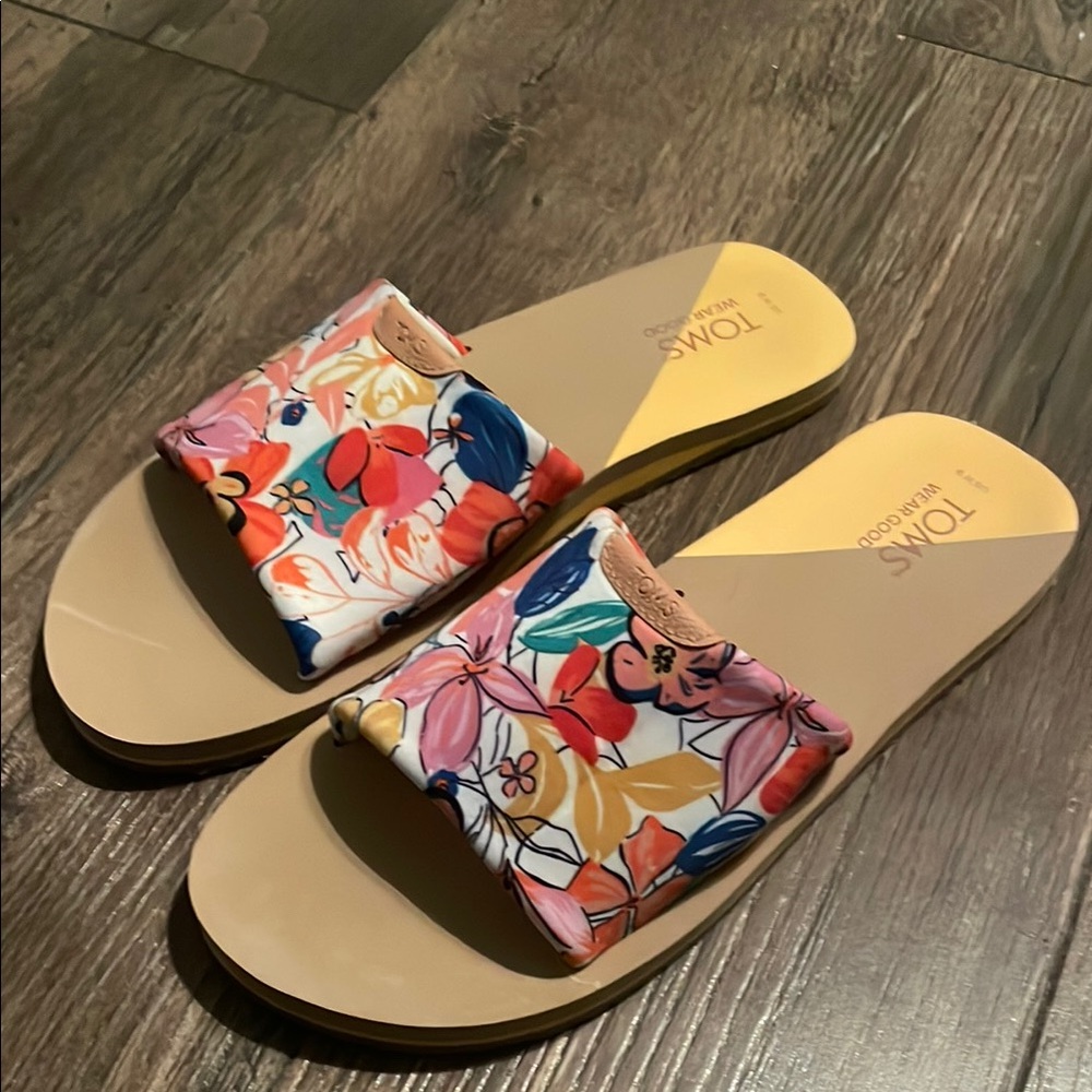TOMS Women's Floral Slide Sandals - Multicolor